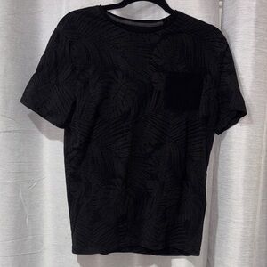 Express Black Textured Short Sleeve Tee